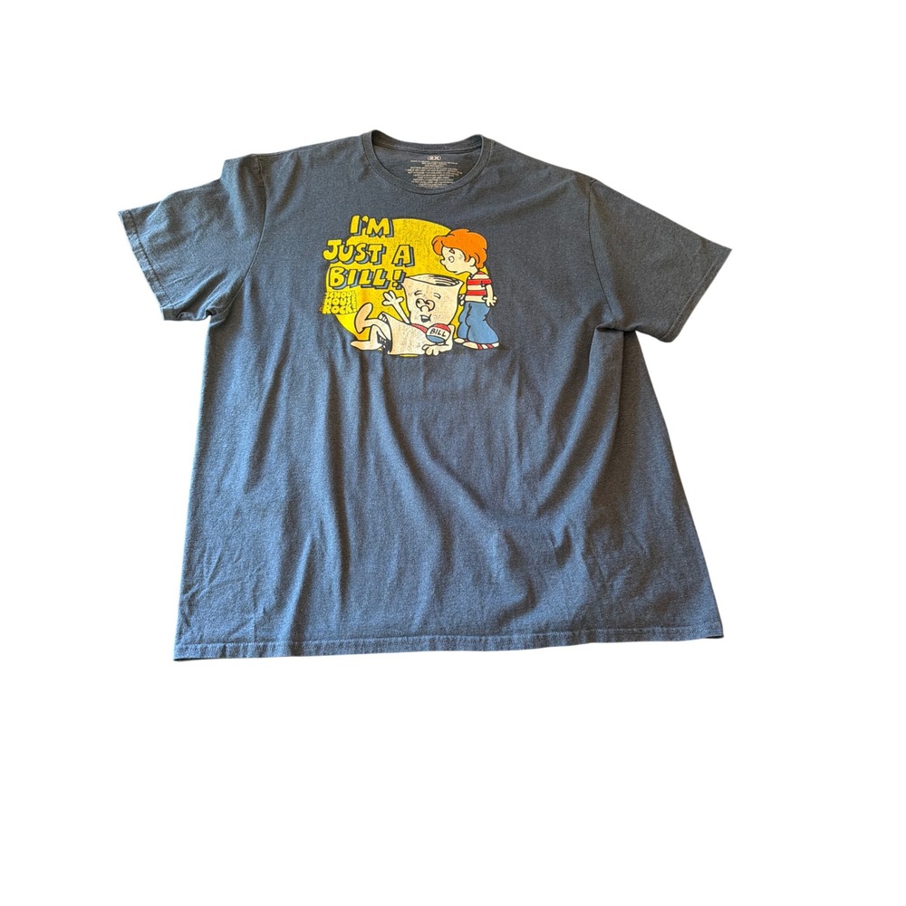 Ripple Junction T-Shirt Blue Schoolhouse Rock I'm Just a Bill Graphic Tee 2X